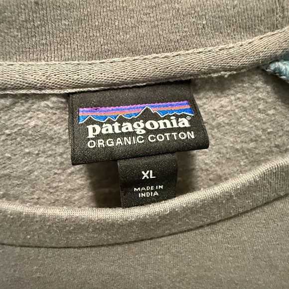 Patagonia Back Logo Crewneck Sweatshirt Men's Blue Lightweight Fleece XL - Picture 3 of 6